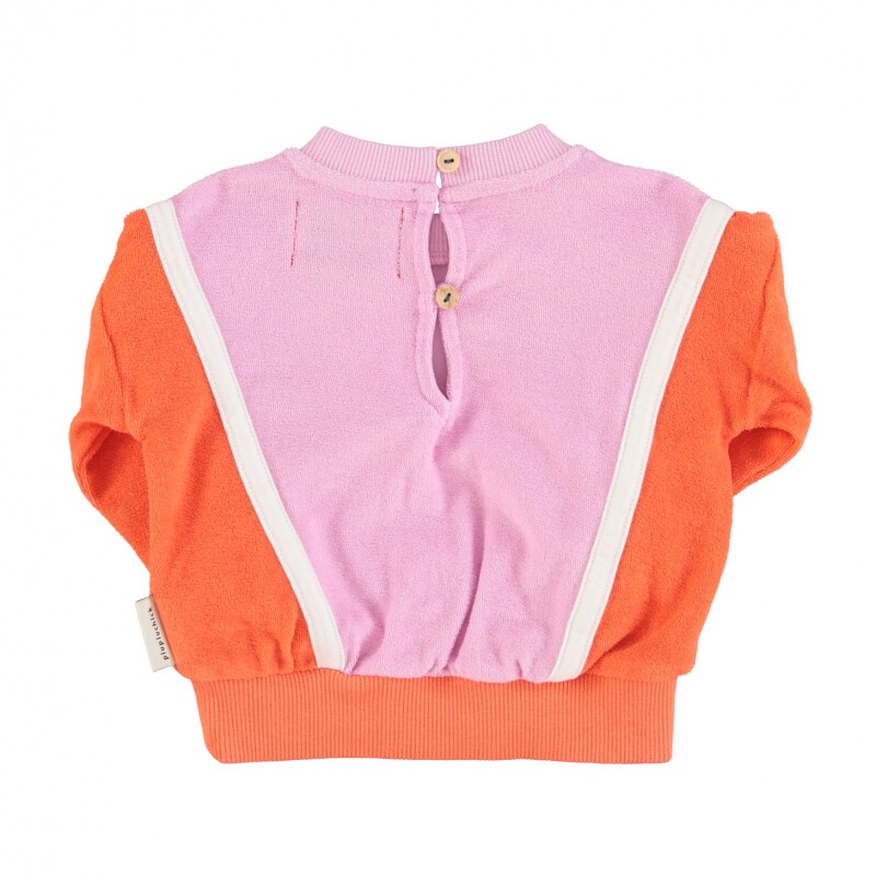 SS25.JRS2517 Buzo Niños Manga Larga Lila Y Naranja Piupiuchick - 18 Meses