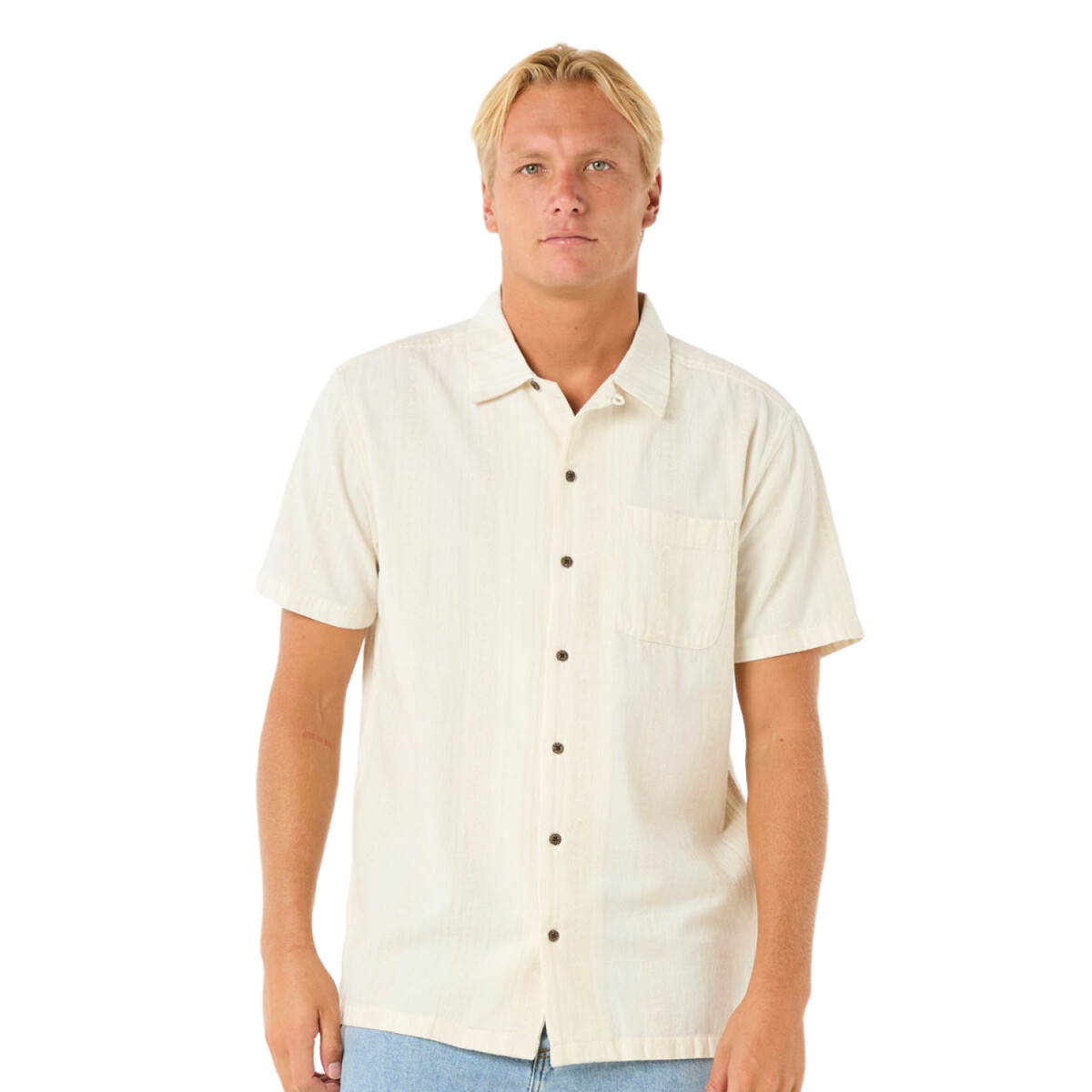 Camisa Rip Curl Raw Energy Stripe - Beige 