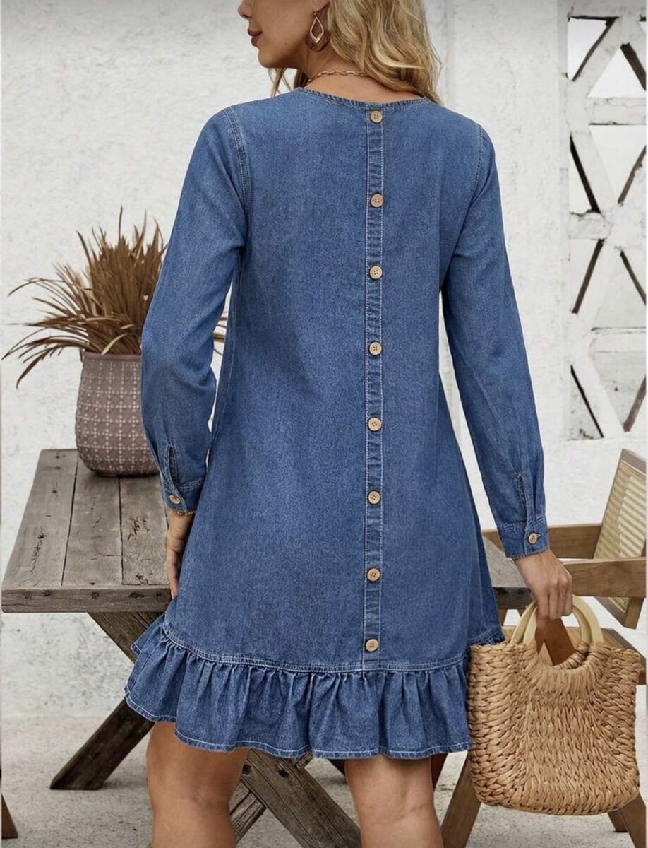 Vestido SOLANAS manga larga Denim Jean 