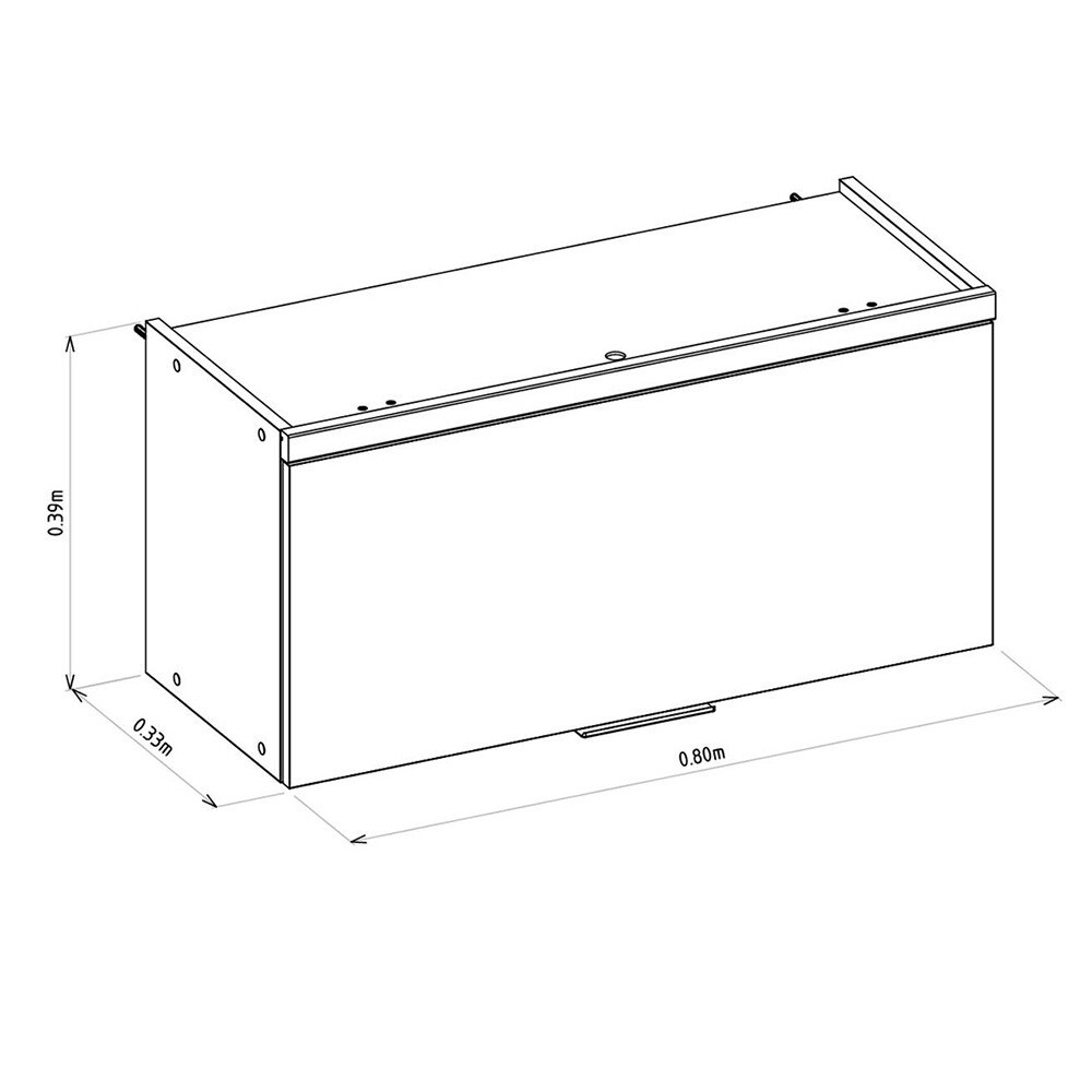 MODULO AÉREO SIMPLE 80 CM MODELO ALLURE Modulo Aéreo Simple 80 Cm Modelo Allure