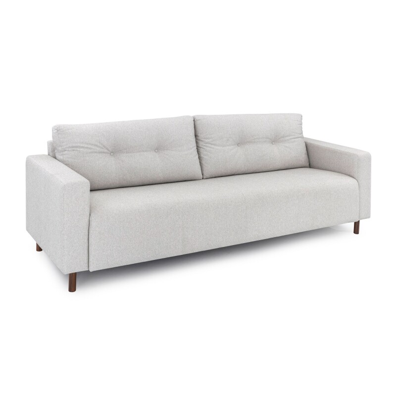 Sofa 2 cuerpos tela Gris Brillo con respaldo semi capitoneado Sofa 2 cuerpos tela Gris Brillo con respaldo semi capitoneado