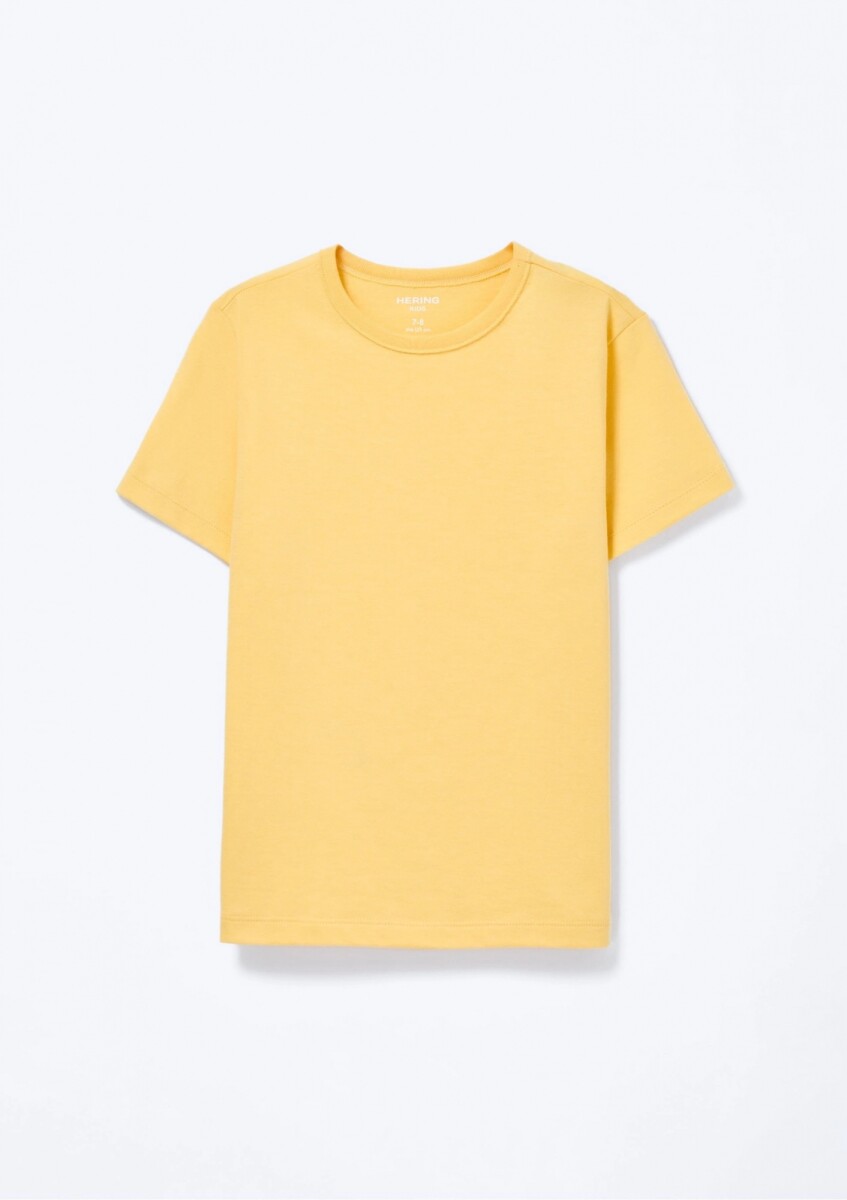 CAMISETA BÁSICA INFANTIL MANGA CORTA - AMARILLO 