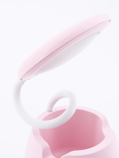 LAMPARA DE ESCRITORIO CON PORTALÁPICES ROSADO
