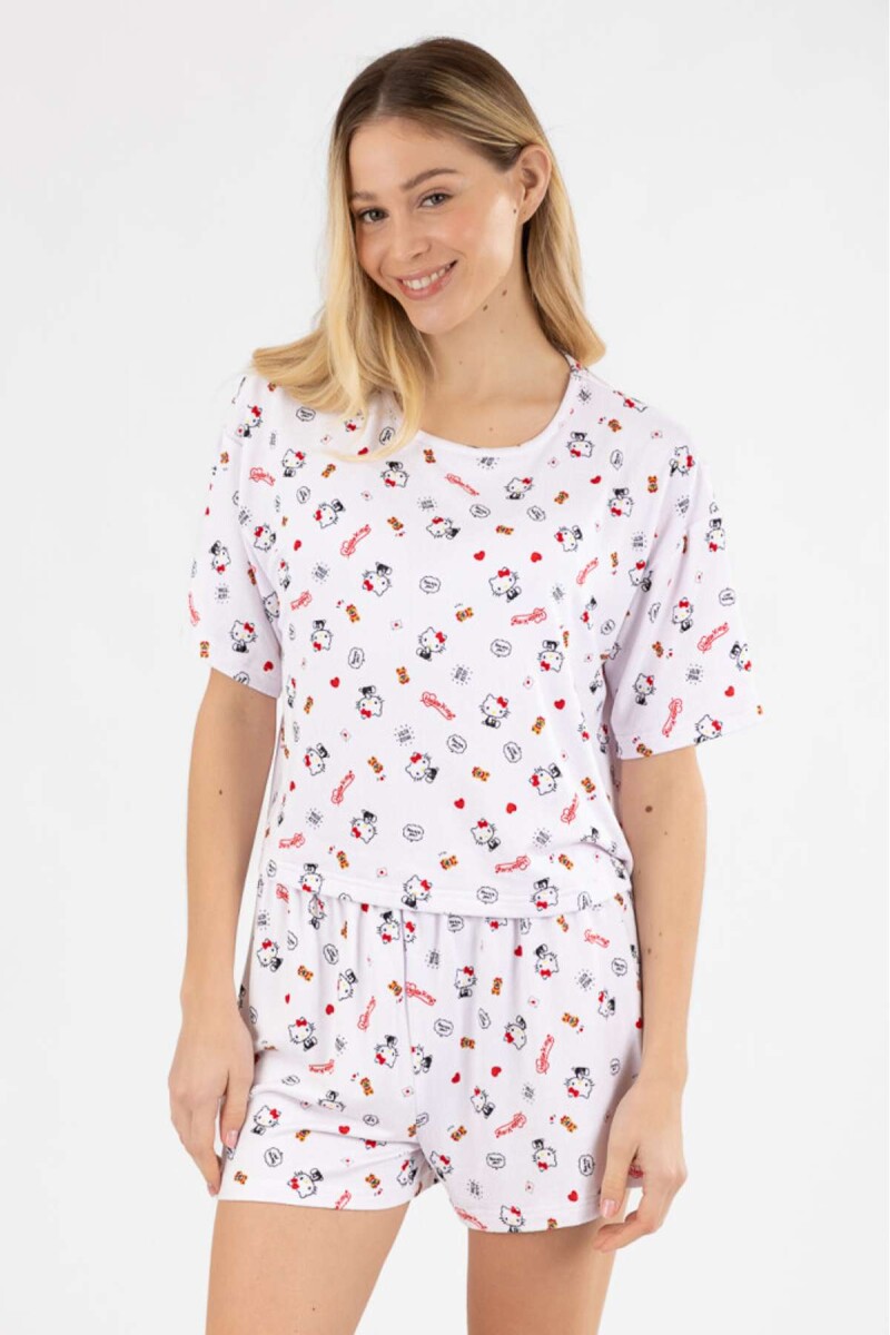 Pijama 2 hello kitty - Blanco 