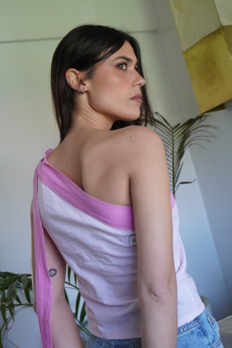 Stripes Top Rosa
