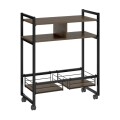 CARRO ORGANIZADOR CON RUEDAS - LEGNO/NEGRO CARRO ORGANIZADOR CON RUEDAS - LEGNO/NEGRO