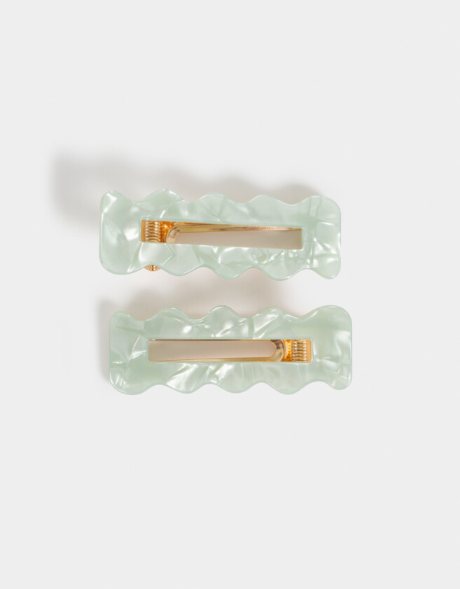 Piquitos De resina Set De Piquitos Wavy - Acqua Claro