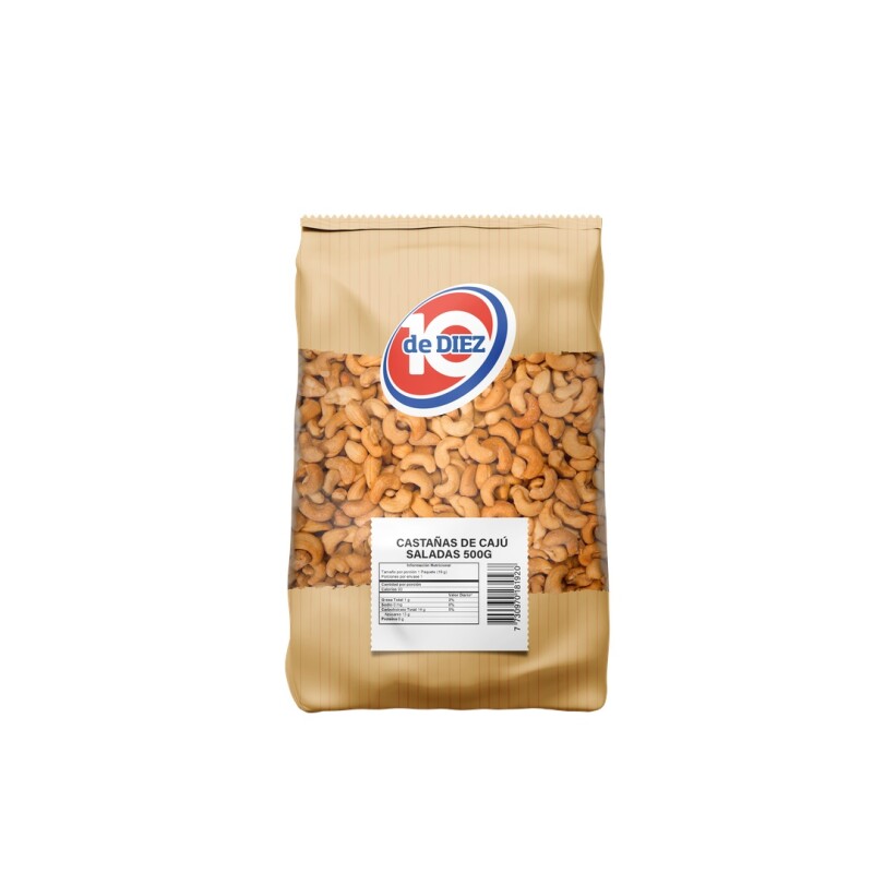 CASTAÑAS DE CAJU 500G CON SAL Castañas De Caju 500g Con Sal
