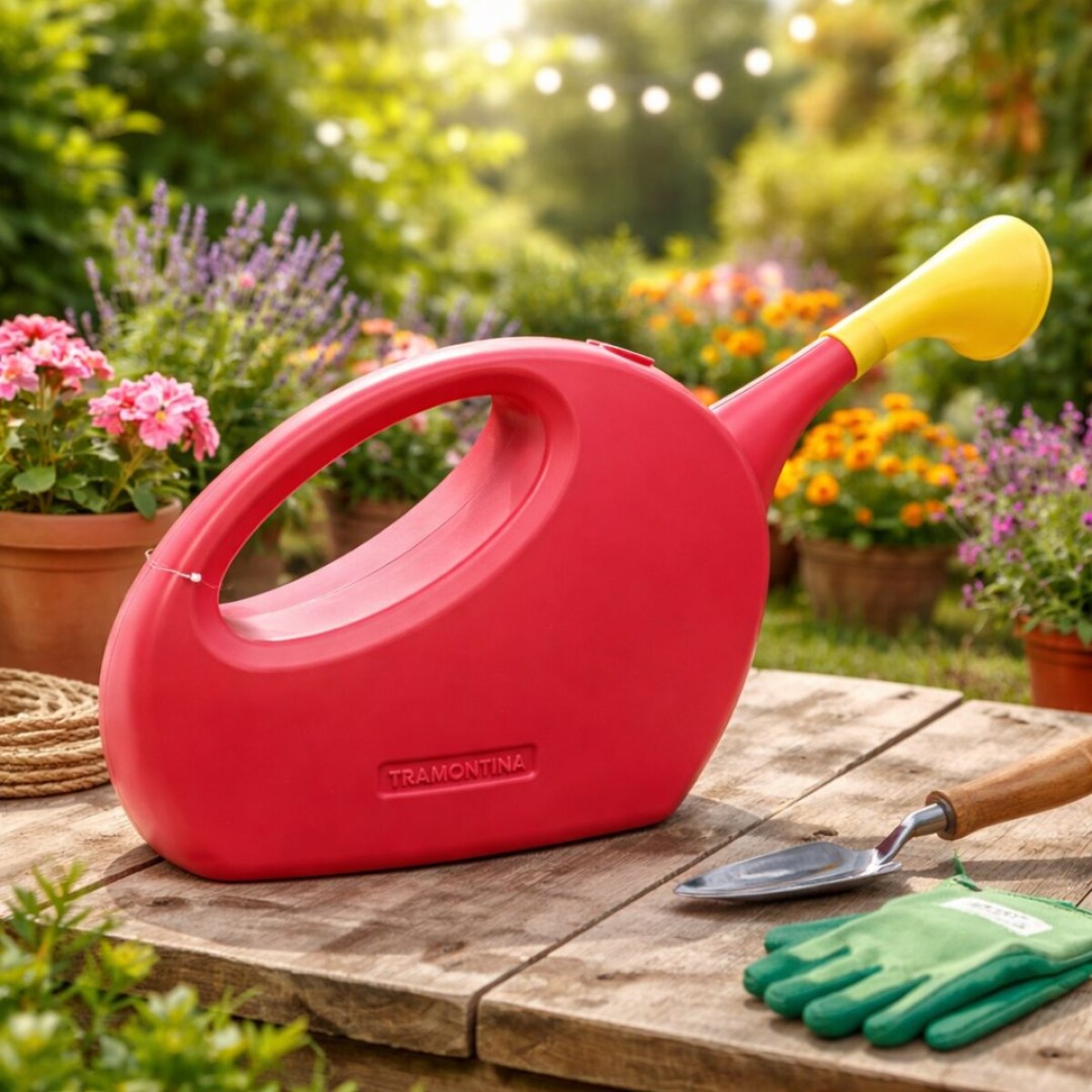 REGADERA PLASTICA 7L ROSADA TRAMONTINA 