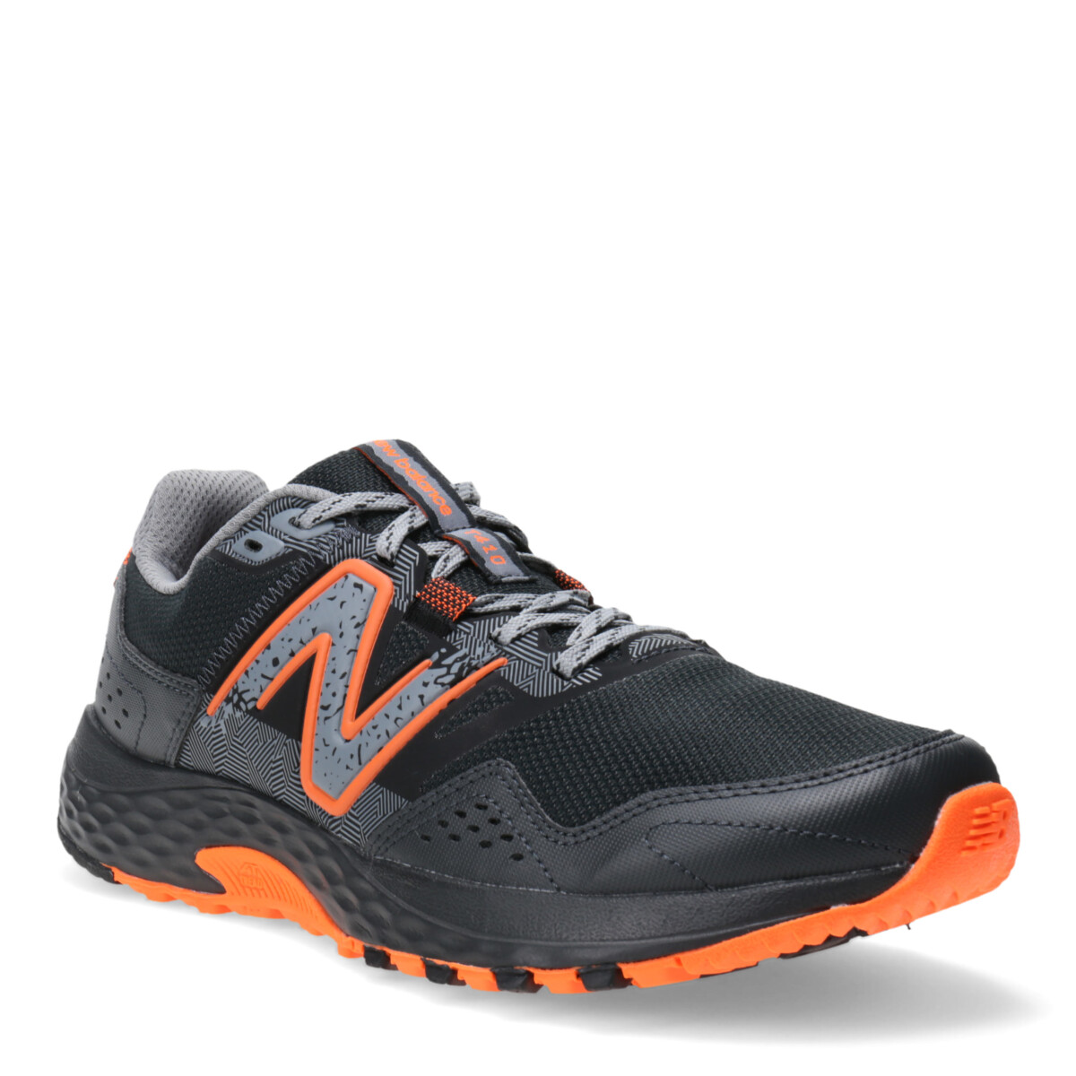 Trail Running Course New Balance - Negro/Gris/Naranja 