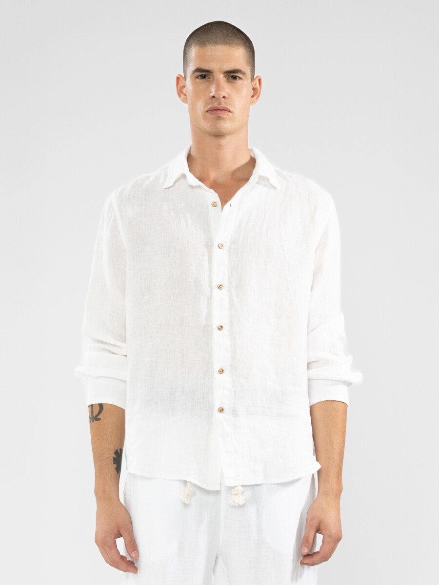 100% LINEN LONG SLEEVE SHIRT 