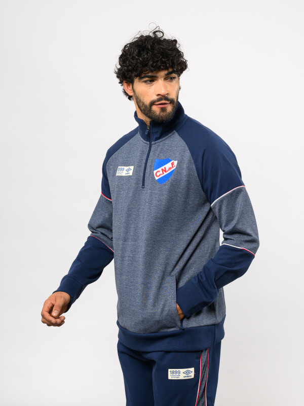 BUZO MEDIO CIERRE UNIT Nacional Hombre Azul Marino