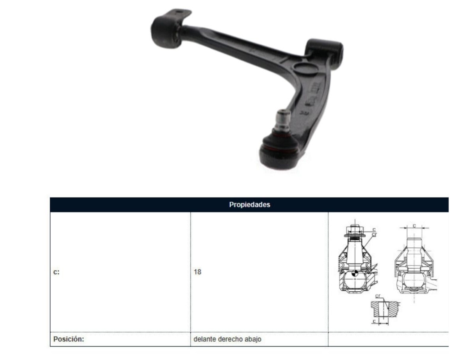 Parilla De Susp Del Citroen Xsara/Berlingo/Xsara Picasso Peug Partner 96-25 Der 