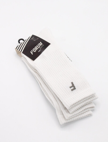 Media Deportiva Larga Pack x 2 Pares Blanco