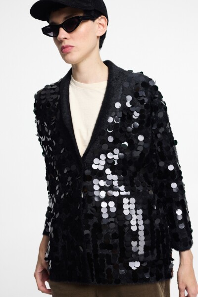 CARDIGAN MADONNA Negro