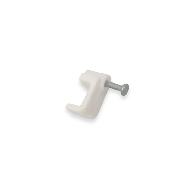 Grampa plástica rectangular 8x5mm 100 uds blanco WI3108