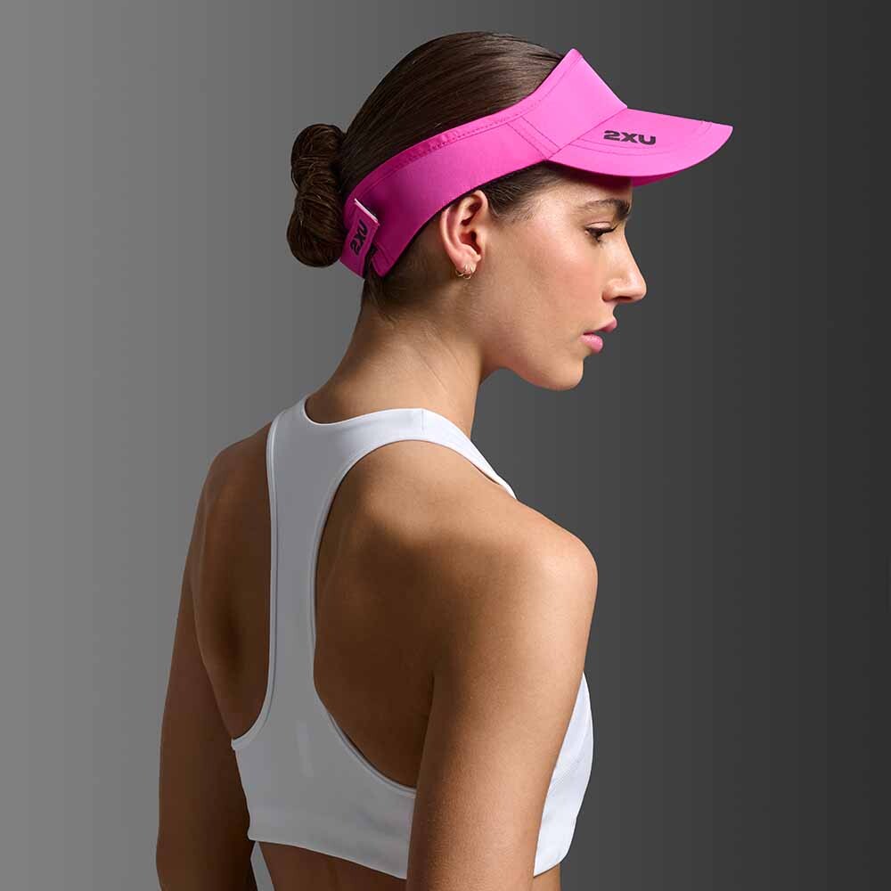 Gorra Running Run Visor Unisex Fuchsia/black