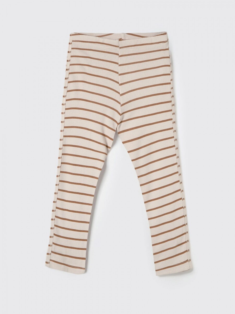 CALZA CON ESTAMPADO - CREMA 