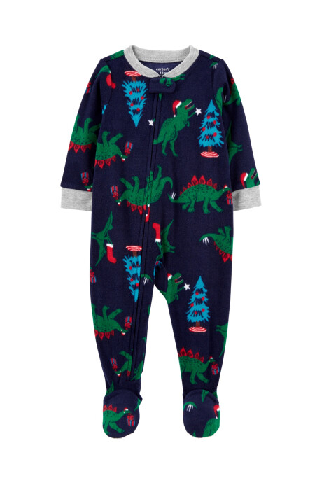 Pijama una pieza de micropolar con pie diseño dinos Sin color