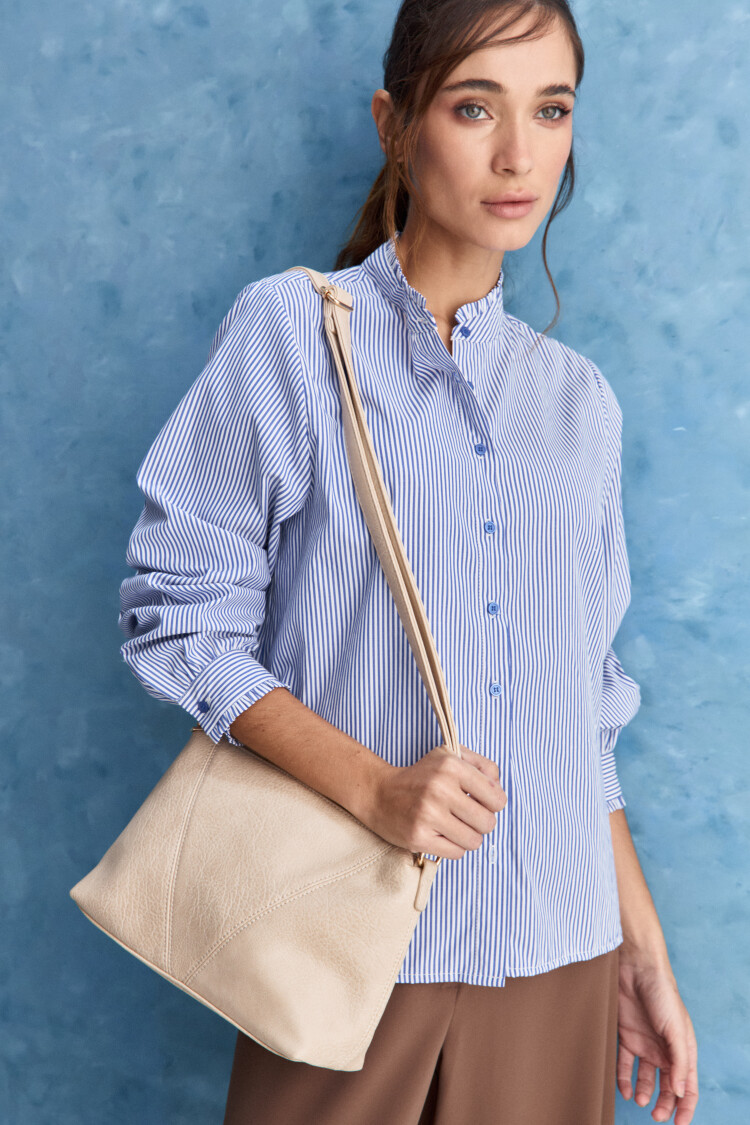 CAMISA DELFI Blanco/Azul