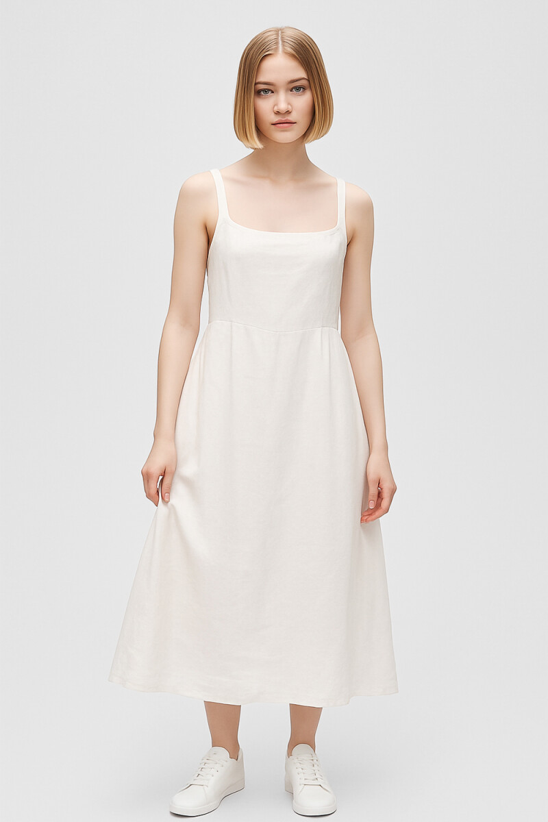 Vestido Mikra - Marfil / Off White 