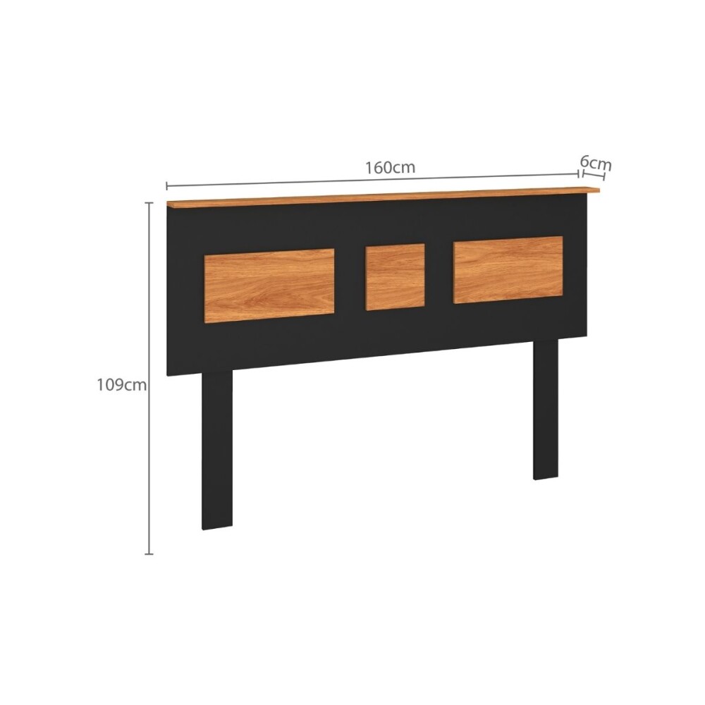 RESPALDO QUEEN/2 PLAZAS NEGRO