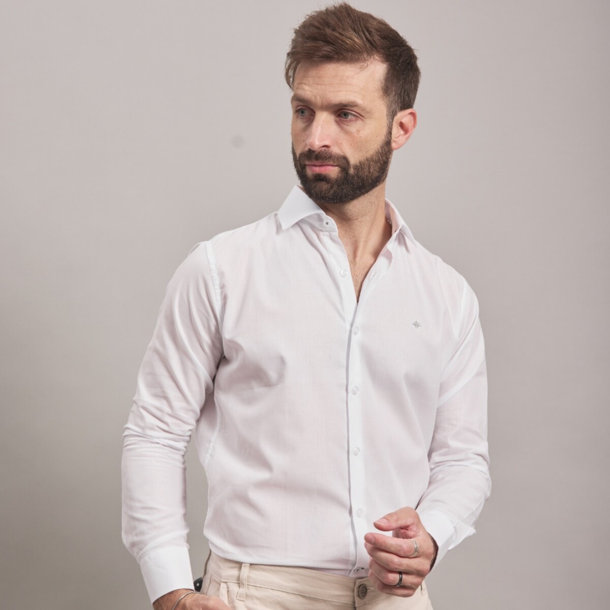 CAMISA LUXURY - BLANCO POROS 