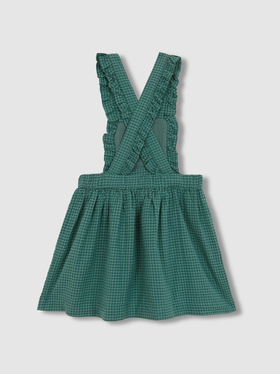 Pichi Cuadro Vichy Con Smock Verde