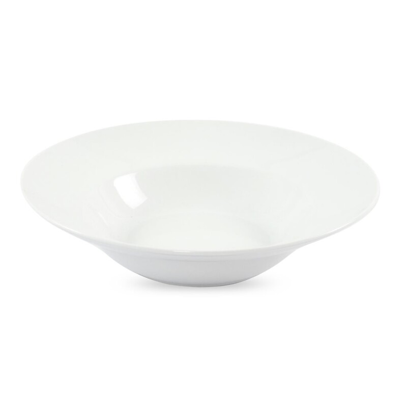 Plato de Pasta Porcelana Blanca Selecta 24,5 x 6 cm PLATO DE PASTA 24.5X6CM BLANCO PORCELANA SELECTA