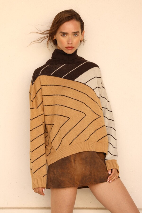Polera Diagonal Chocolate