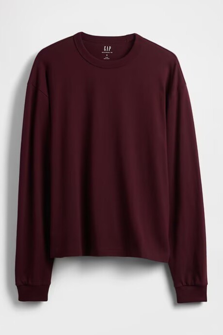 Remera Manga Larga Heavyweight Hombre Tuscan Red