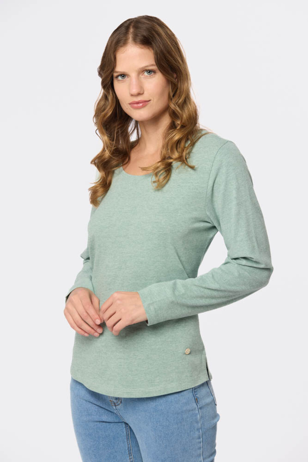 REMERA LISA MANGA LARGA Verde