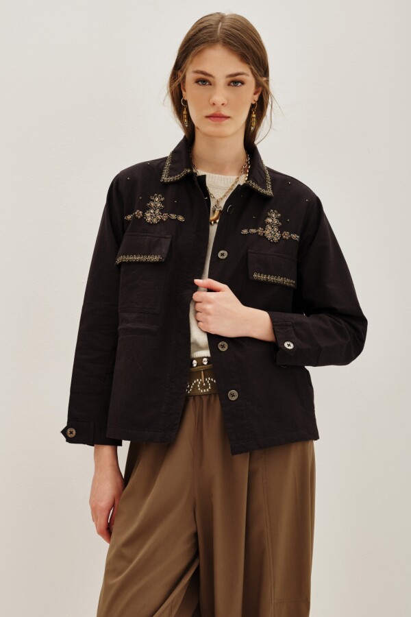 Campera Stone Iris Negro