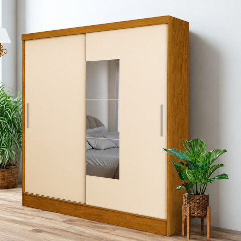 MUEBLES PLACARD NEW CALABRIA 2PTAS NOCE/PEROLA MUEBLES PLACARD NEW CALABRIA 2PTAS NOCE/PEROLA