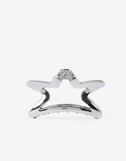 Broche Playa Broche Acrílico Estrella - Plateado Rodio