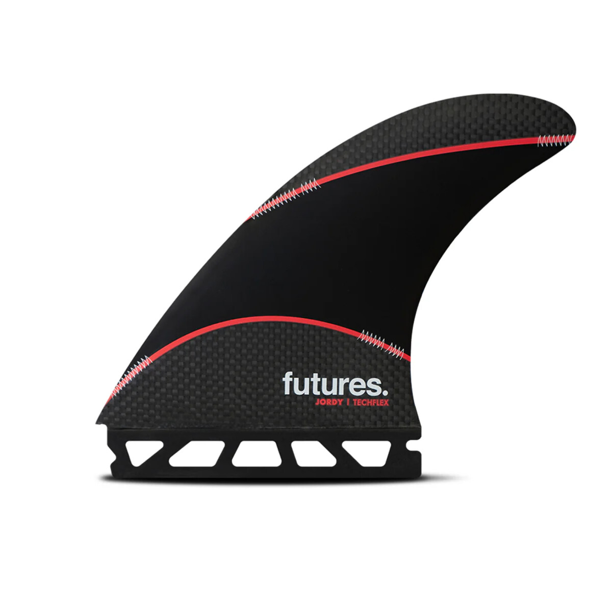 Quilla Futures Jordy Large Thruster L Black/Red 