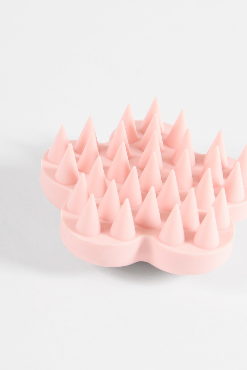 Cepillo cuero cabelludo silicona rosa