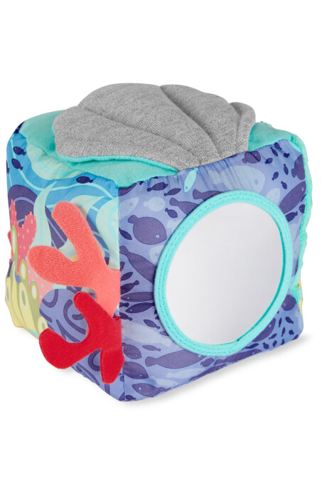 Cubo de actividades suave, diseño marino Sin color