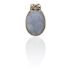 Dije Colgante Oval-Plata 925-Agata Blue Light-CP4009 Conpiedra