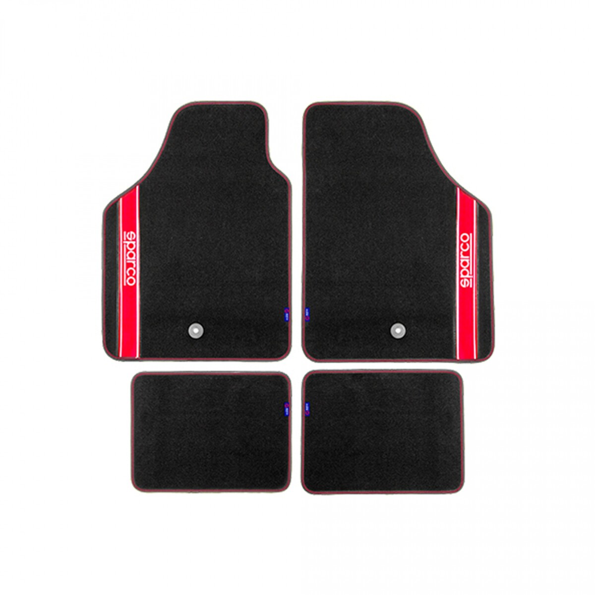 Sparco Alfombra Completo 4 piezas - Rojo 