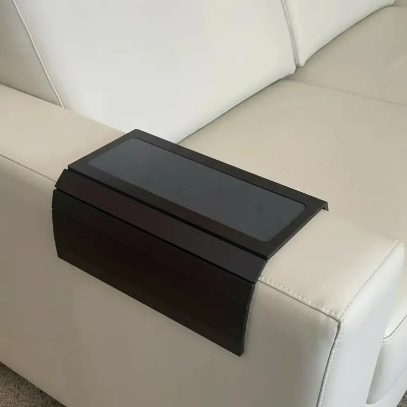 Bandeja para brazo del sofá con superficie en goma eva - Color Chocolate - Bandeja para brazo del sofá con superficie en goma eva - Color Chocolate -