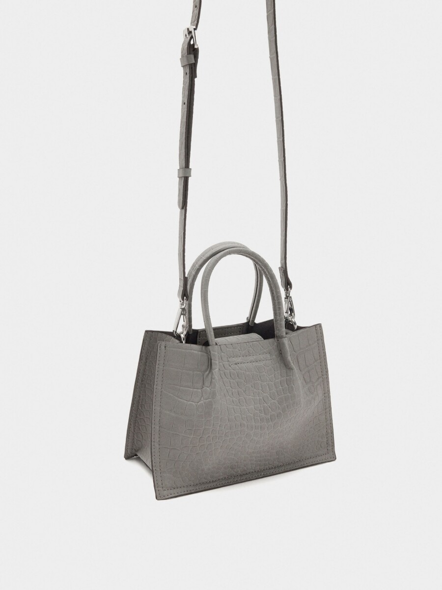 Bolso Tote Estampado Animal gris