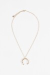 Collar acero herradura dorado