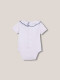 Body Con Cuello De Popelin Hilo A Contraste Blanco