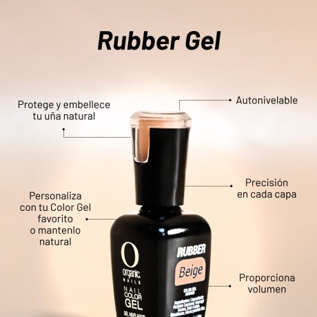 Organic Gel Nivelador Rubber Beige15ml Organic Gel Nivelador Rubber Beige15ml