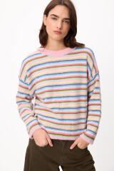 Sweater Crim Azul/Rosa