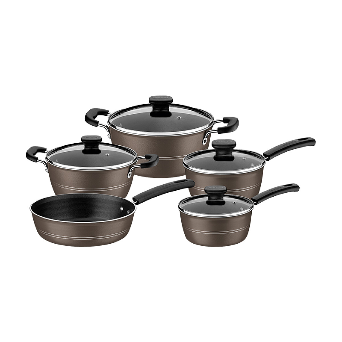 Bateria de cocina avellana 5 piezas "Sicilia" - TR6150 