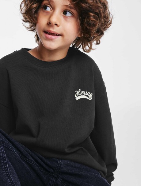 BUZO INFANTIL CON ESTAMPA NEGRO