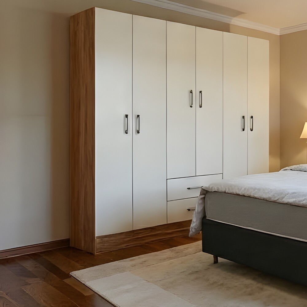 COMBO DORMITORIO COMPLETO: ROPERO + CÓMODA + BASE Y COLCHÓN DE REGALO COMBO DORMITORIO COMPLETO: ROPERO + CÓMODA + BASE Y COLCHÓN DE REGALO