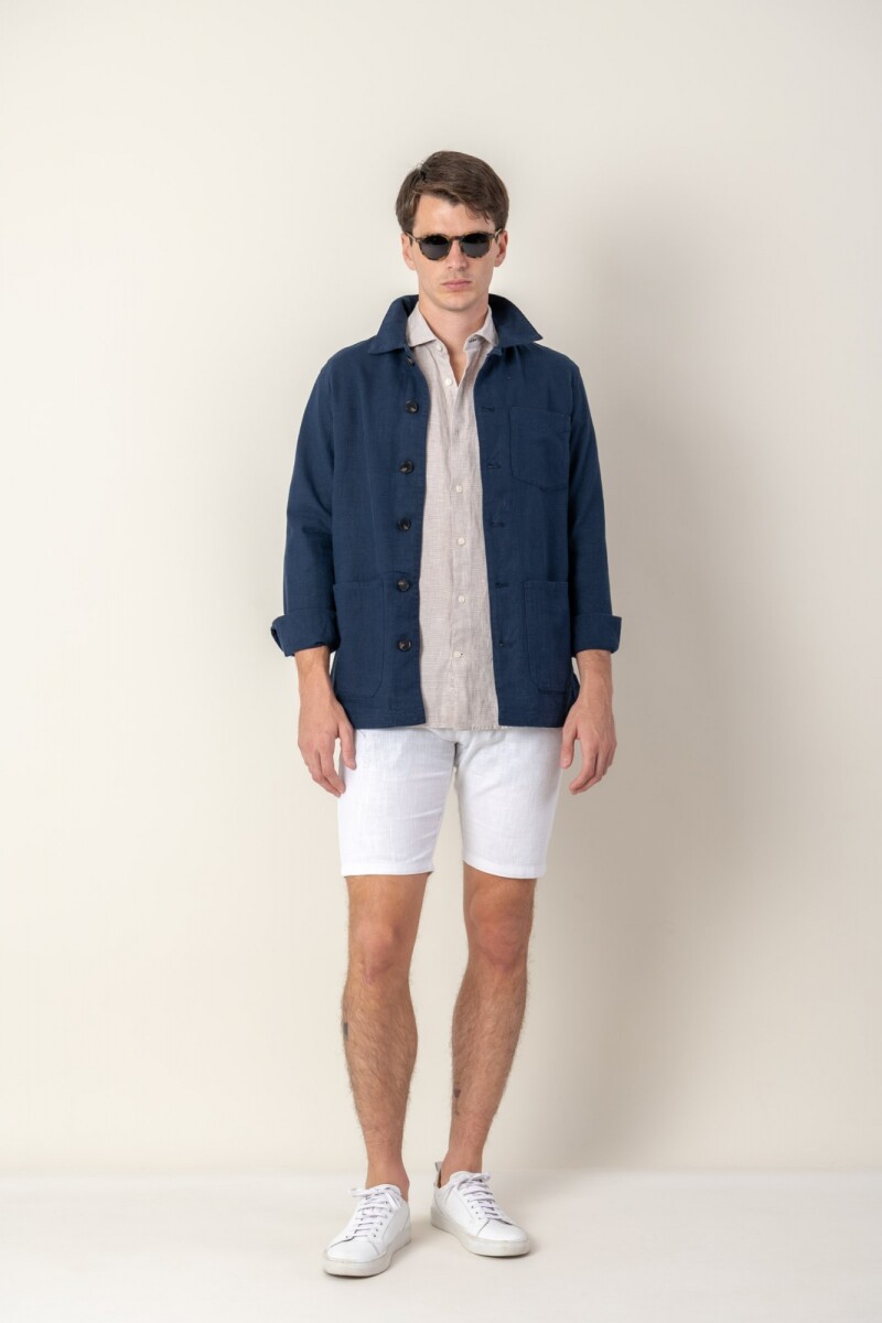 Sobre camisa Lino - Azul 